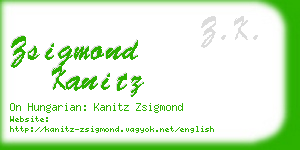 zsigmond kanitz business card
